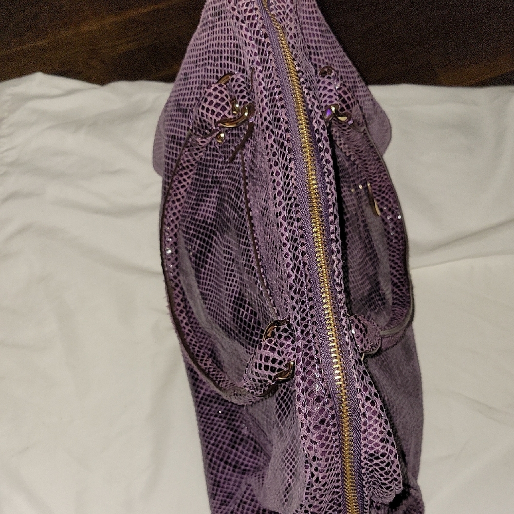 Michael Kors Purple Snake Print Tote - Picture 8 of 12